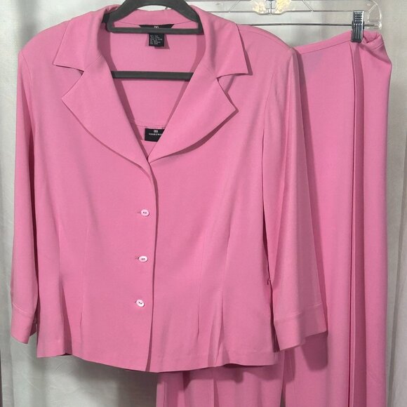 Gorgeous D COLLECTION Silk Blend 3-Piece Pantsuit - Size 12 - Picture 1 of 9